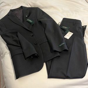 Grey, Lauren Ralph Lauren suit, new with tags, size 16 regular, 28 waist